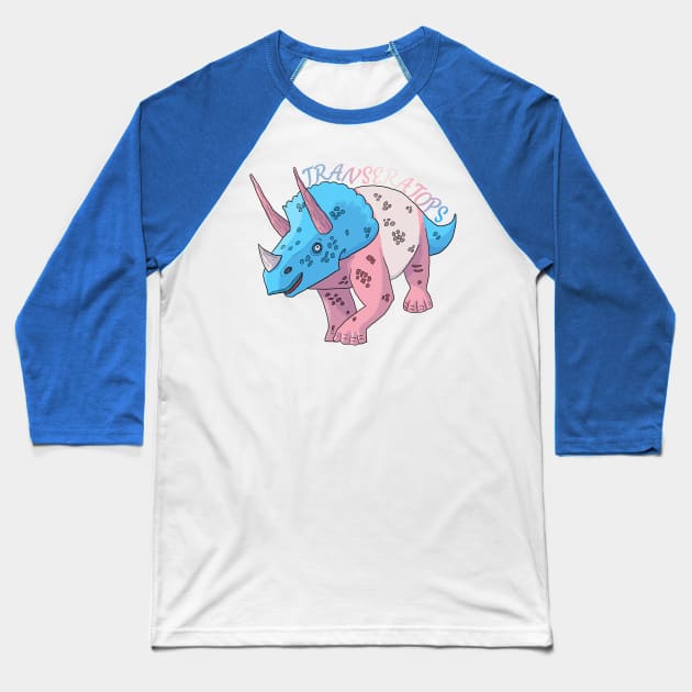 Transeratops Baseball T-Shirt by SarahStrangeArt